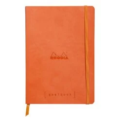 Rhodia Goalbook A5 Dot Grid Notebook In Tangerine - 5.75 X 8.25