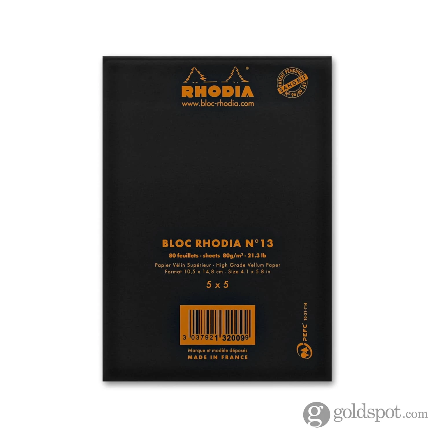 Rhodia No. 13 Staplebound 4 X 6 Graph Paper Notepad In Black 2 Rhodia No. 13 Staplebound 4 X 6 Graph Paper Notepad In Black - Image 2