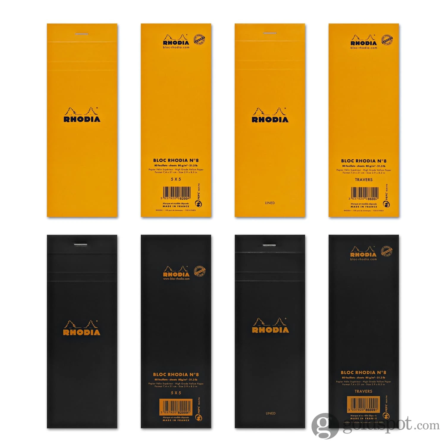 Rhodia No. 8 Staplebound 3 X 8.25 Notepad In Orange 5 Rhodia No. 8 Staplebound 3 X 8.25 Notepad In Orange - Image 5