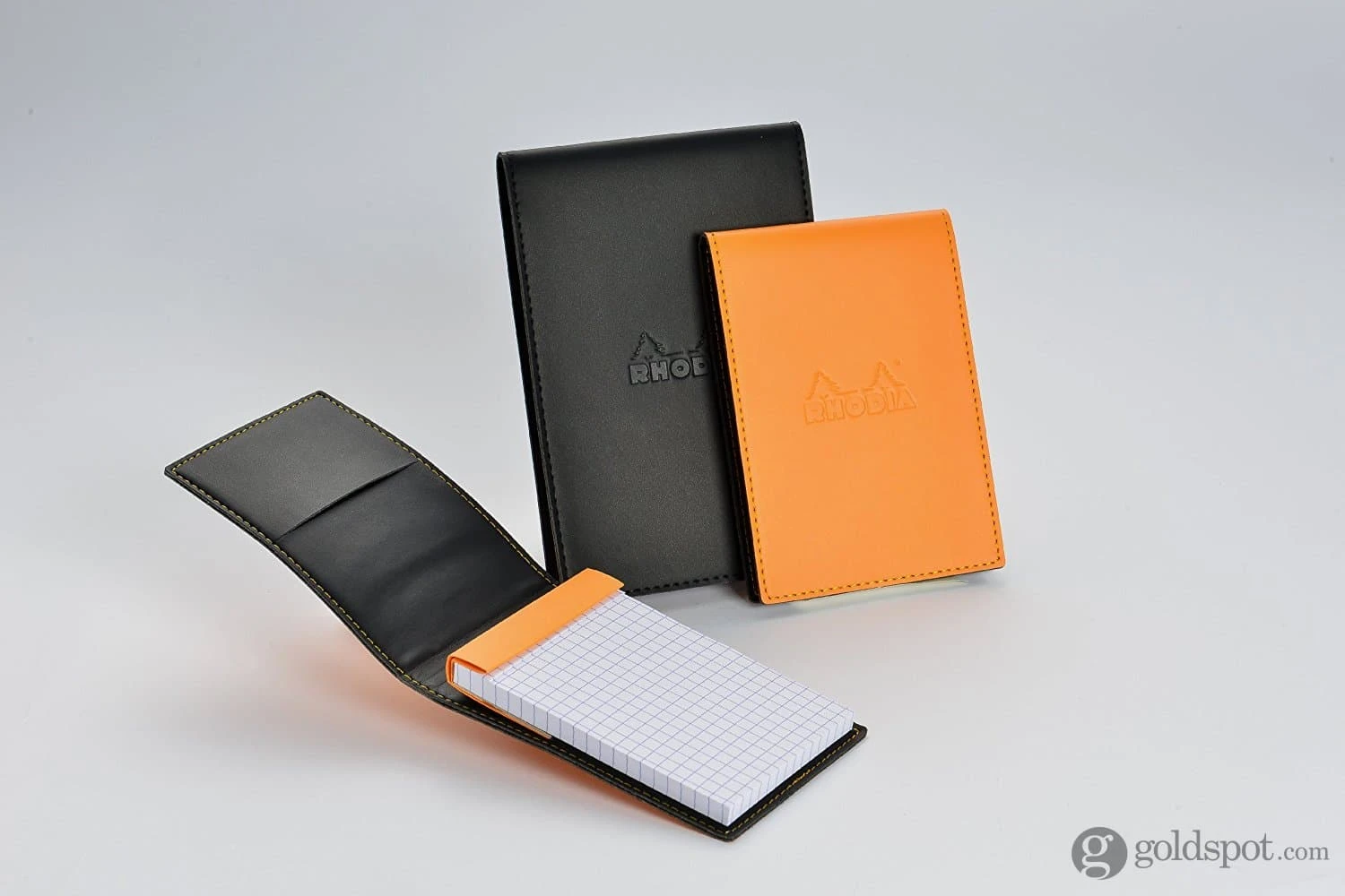 Rhodia Pad Holder In Black With Graph Pad With Pen Loop - 4.5 X 6.25 3 Rhodia Pad Holder In Black With Graph Pad With Pen Loop - 4.5 X 6.25 - Image 3