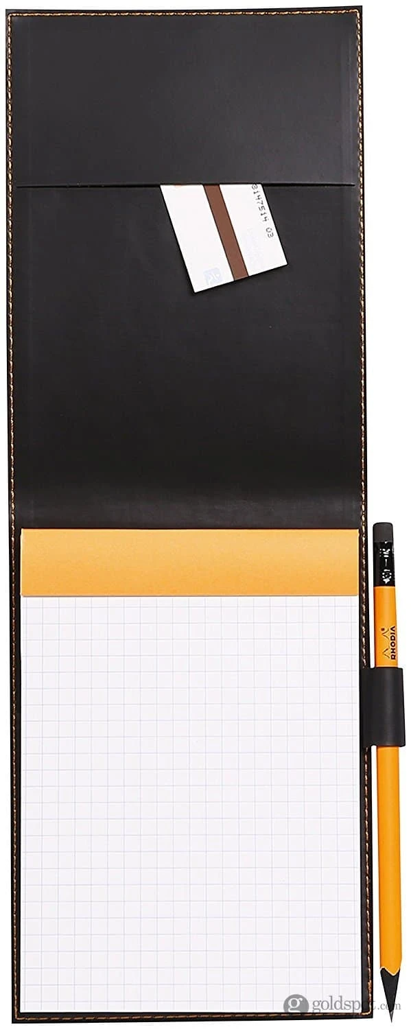Rhodia Pad Holder In Orange With Graph Pad With Pen Loop - 4.5 X 6.25 2 Rhodia Pad Holder In Orange With Graph Pad With Pen Loop - 4.5 X 6.25 - Image 2