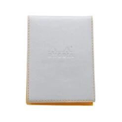 Rhodia Pad Holder In Silver With Lined Pad With Pen Loop - 3.75 X 5.5