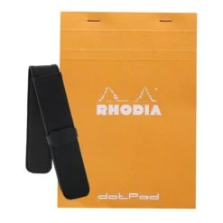 Rhodia Staplebound Graph Paper Notepad In Orange - 6 X 8 1/4 With Single Pen Pouch