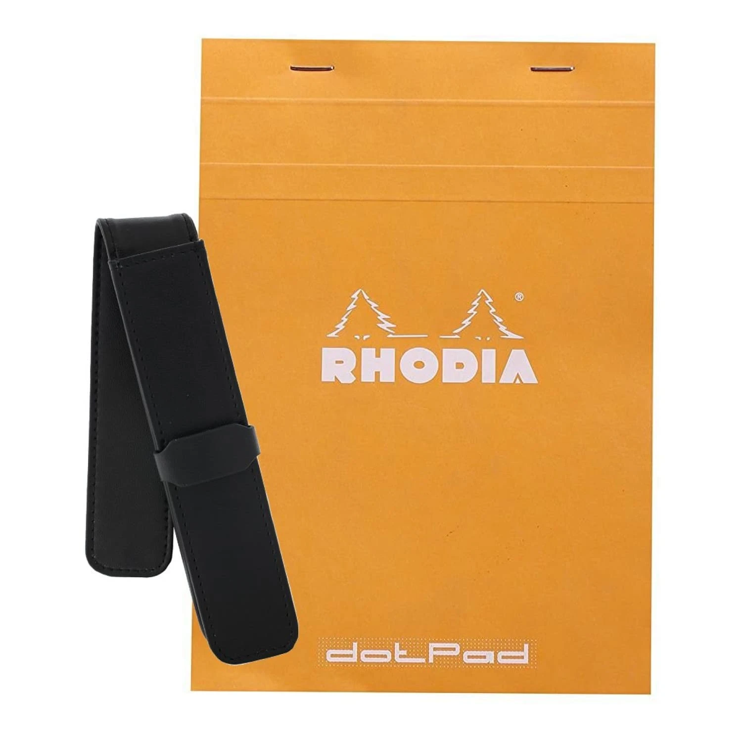 Rhodia Staplebound Graph Paper Notepad In Orange - 6 X 8 1/4 With Single Pen Pouch 1 Rhodia Staplebound Graph Paper Notepad In Orange - 6 X 8 1/4 With Single Pen Pouch
