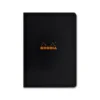 Rhodia Staplebound Lined Paper Notebook In Black - 6 X 8.25