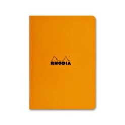 Rhodia Staplebound Lined Paper Notebook In Orange - 6 X 8.25