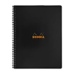 Rhodia Wirebound Graph Paper Notebook In Black - 9 X 11.75