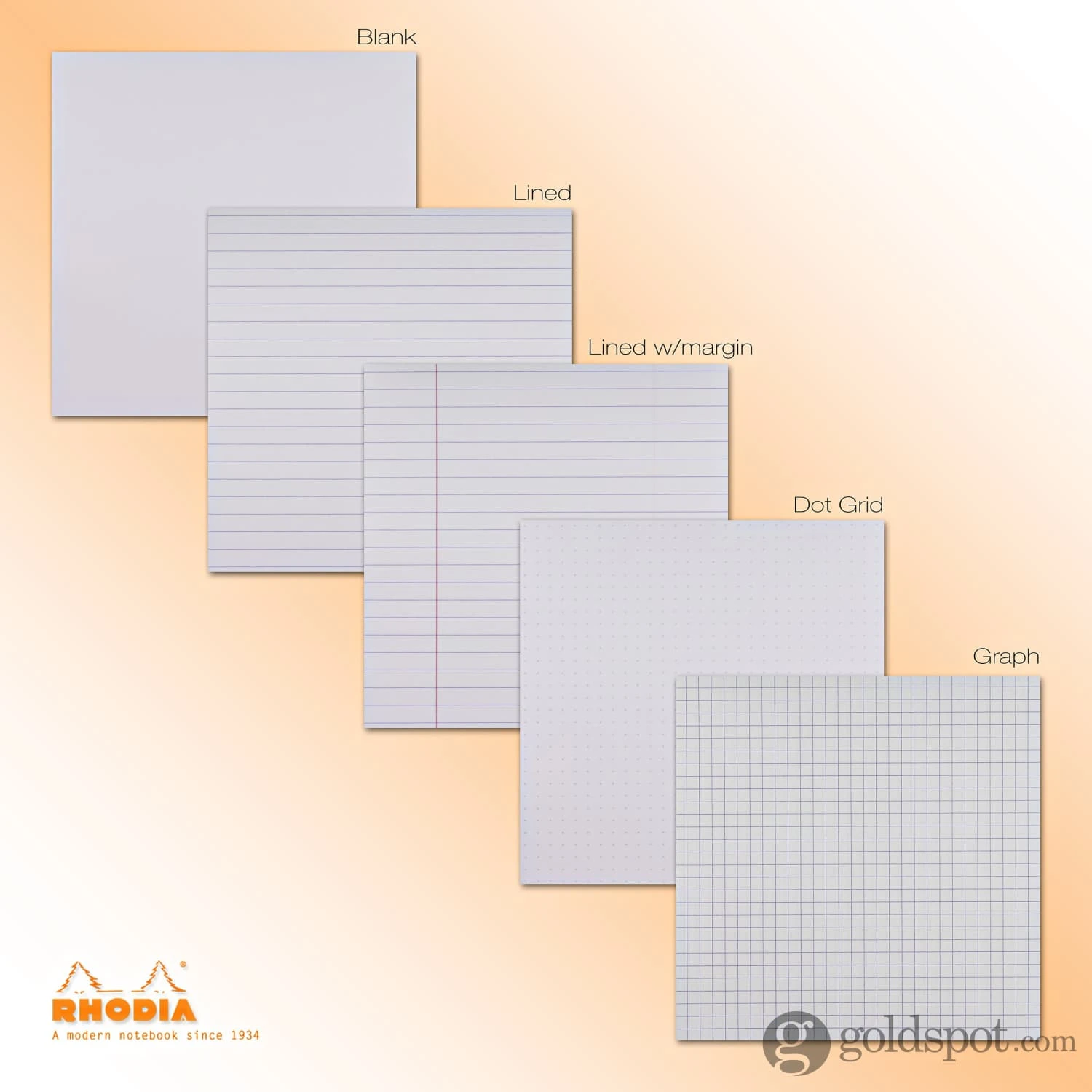 Rhodia Wirebound Graph Paper Reverse Notebook In Orange - 8.25 X 8.25 3 Rhodia Wirebound Graph Paper Reverse Notebook In Orange - 8.25 X 8.25 - Image 3