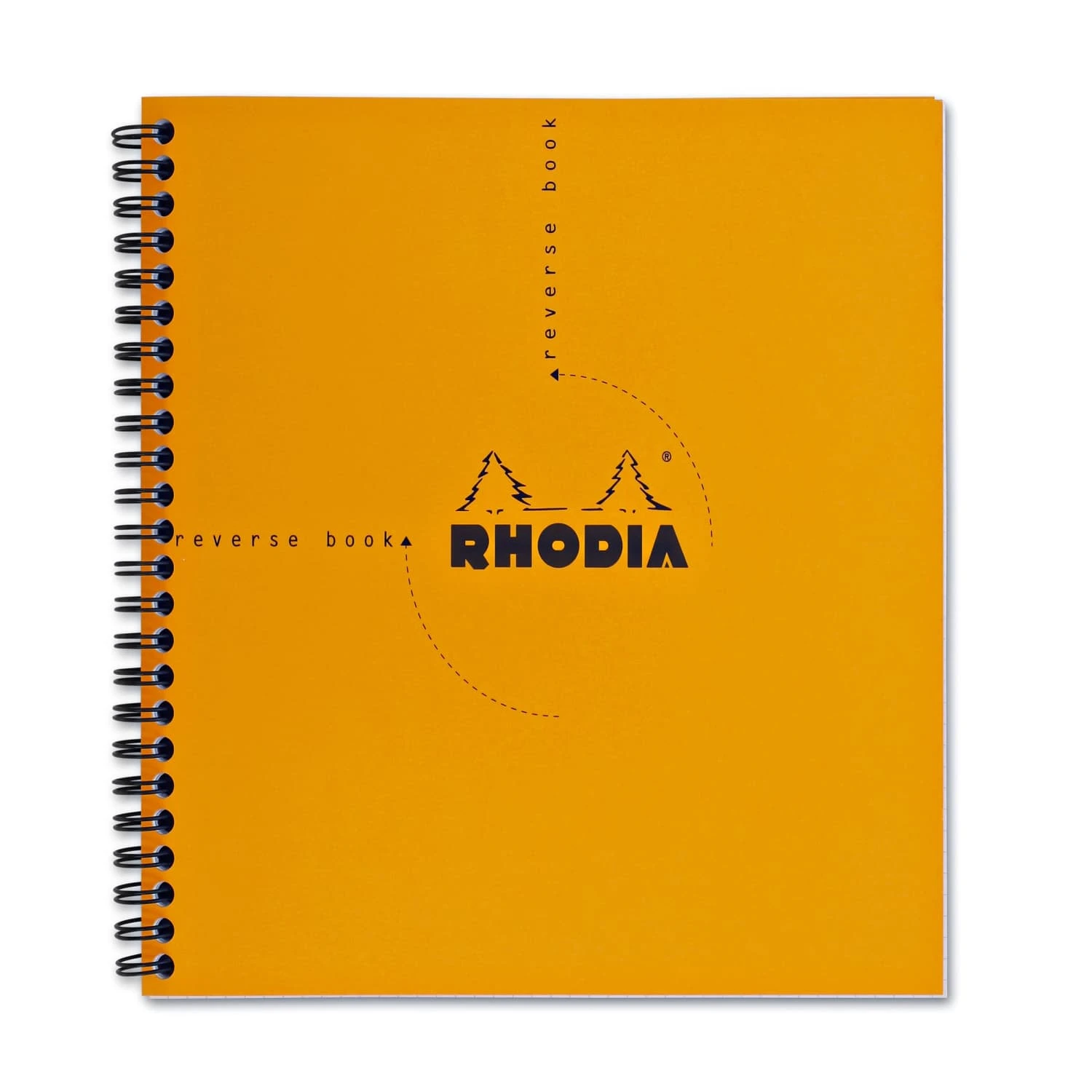Rhodia Wirebound Graph Paper Reverse Notebook In Orange - 8.25 X 8.25 1 Rhodia Wirebound Graph Paper Reverse Notebook In Orange - 8.25 X 8.25