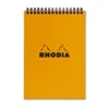 Rhodia Wirebound Lined Paper Notepad In Orange - 6 X 8.25