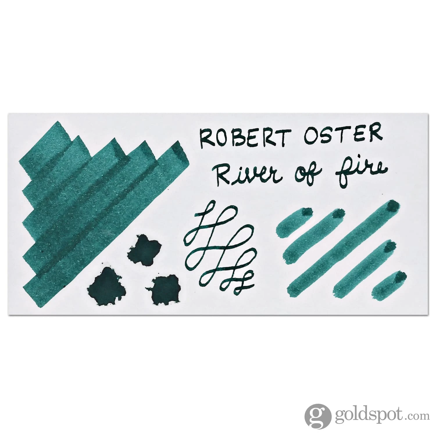 Robert Oster Bottled Ink In River Of Fire Teal - 50 ML 2 Robert Oster Bottled Ink In River Of Fire Teal - 50 ML - Image 2