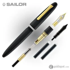 Sailor 1911 King Of Pens Fountain Pen In Ebonite - 21K Gold Naginata Togi Nib -Stationery Hub Cheap Store sailor 1911 king of pens fountain pen in ebonite 21k gold naginata togi nib 233