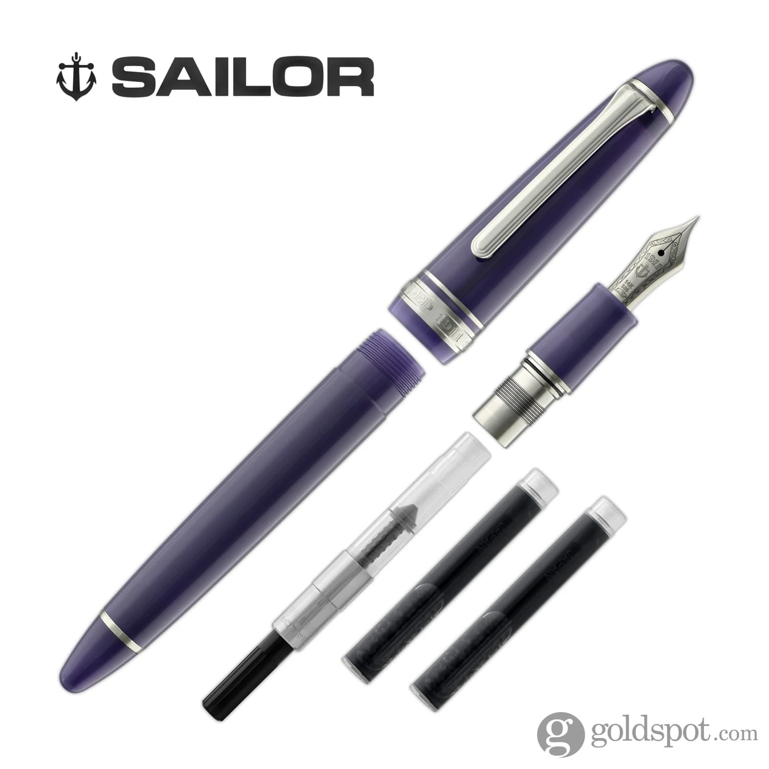 Sailor 1911 Standard Fountain Pen In Wicked Witch - 14kt Gold Nib 7 Sailor 1911 Standard Fountain Pen In Wicked Witch - 14kt Gold Nib - Image 7