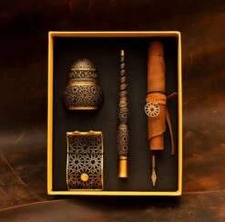 Sepia Accessories Infinite Stars Brass Seljuk Calligraphy Set