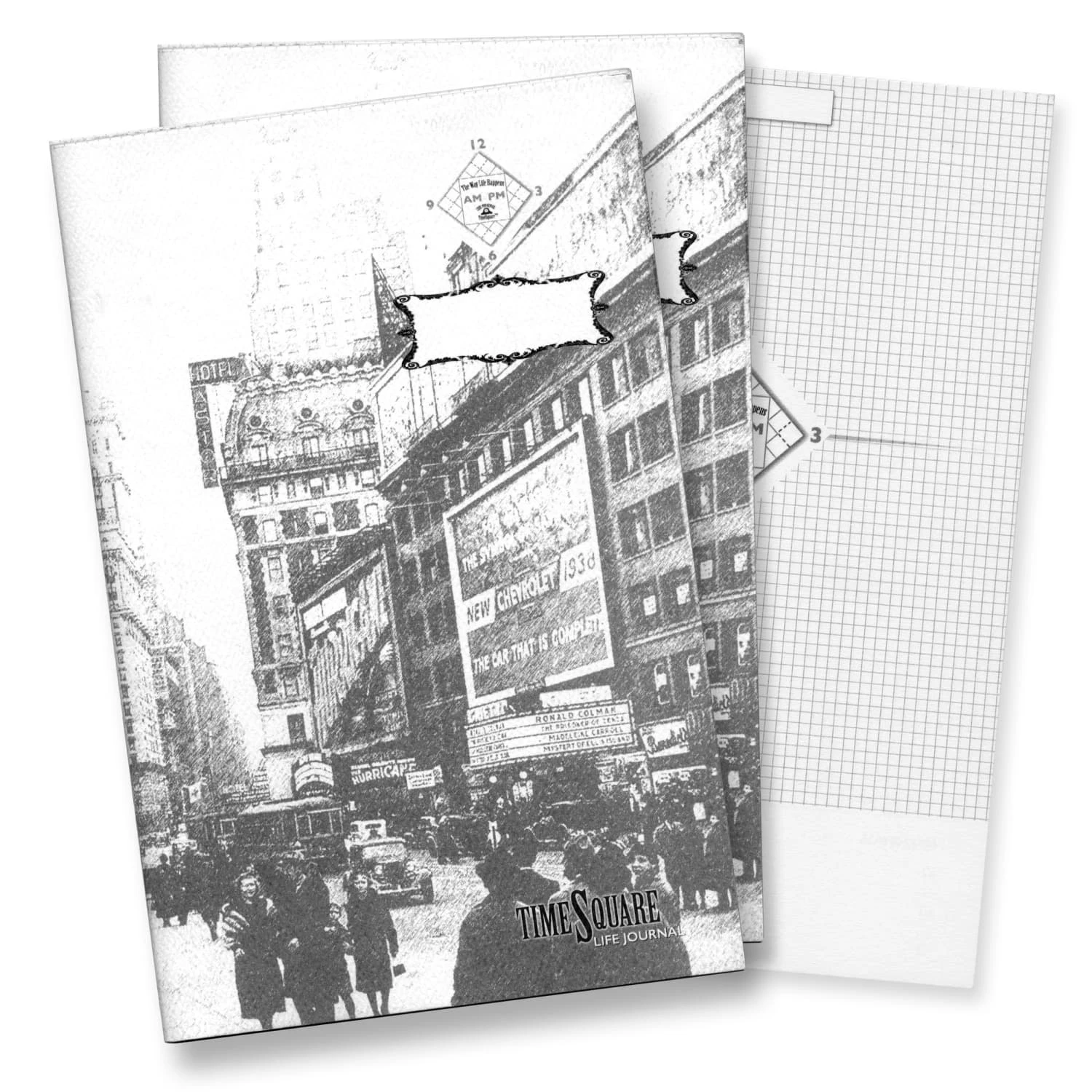 Timesquare Life Journal With Time Management Design Notebook - Pack Of 2 1 Timesquare Life Journal With Time Management Design Notebook - Pack Of 2