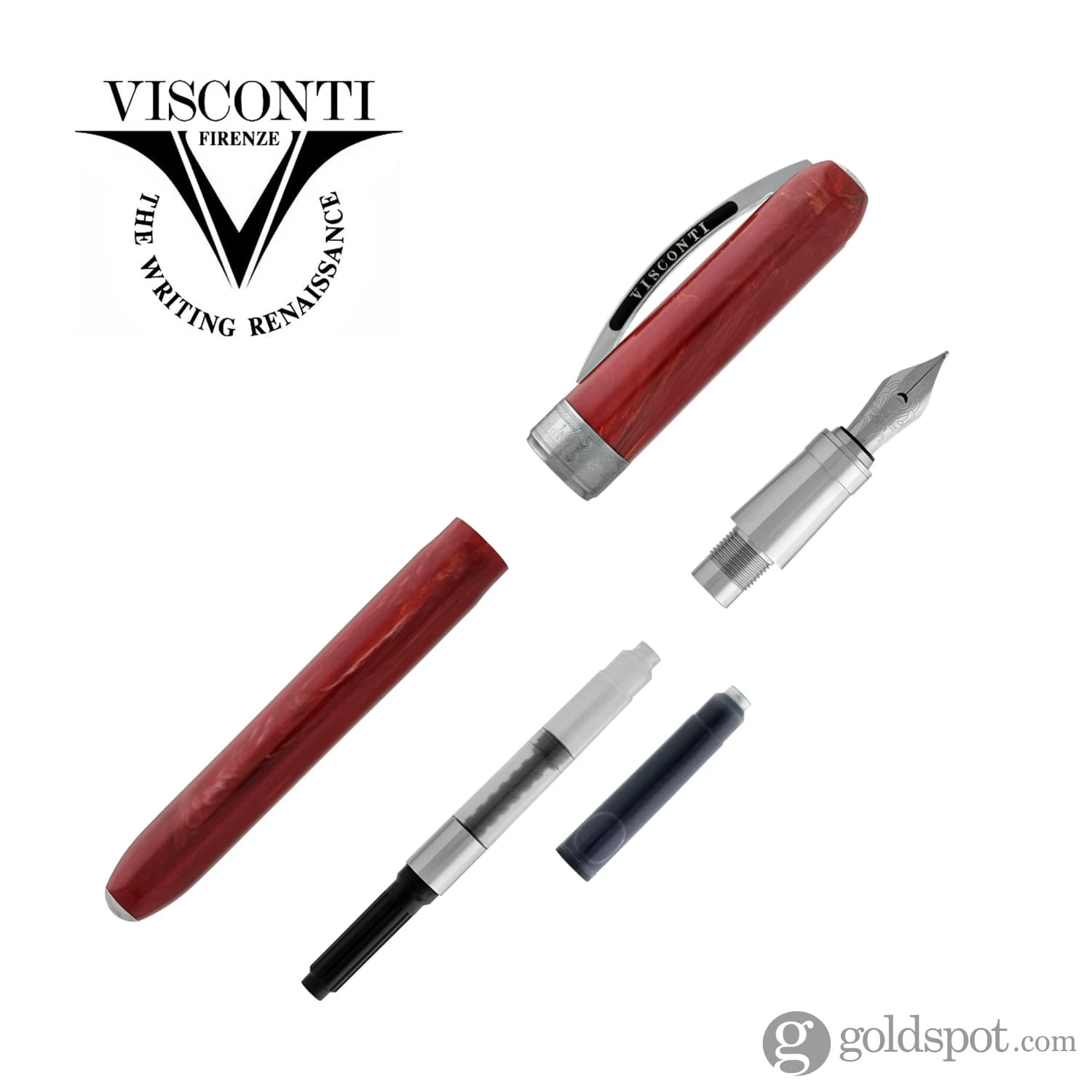 Visconti Rembrandt Fountain Pen In Red 5 Visconti Rembrandt Fountain Pen In Red - Image 5