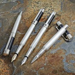 Waldmann Commander 23 Fountain Pen In Sterling Silver And Blue Lacquer, Steel Nib -Stationery Hub Cheap Store waldmann commander 23 fountain pen in sterling silver and blue lacquer steel nib 591