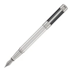 Waldmann Commander 23 Fountain Pen In Sterling Silver And Blue Lacquer, Steel Nib