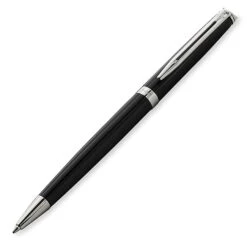 Waterman Hemisphere Ballpoint Pen In Black With Chrome Trim
