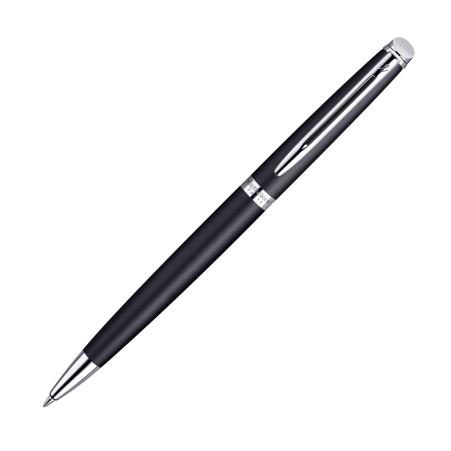 Waterman Hemisphere Ballpoint Pen In Matte Black With Chrome Trim 1 Waterman Hemisphere Ballpoint Pen In Matte Black With Chrome Trim