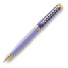 Waterman Hemisphere Colour Blocking Ballpoint Pen In Metal And Purple Lacquer With Gold Trim