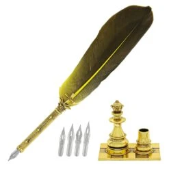 Wearingeul Psyche Your Throne Feather Pen & Pen Holder Set